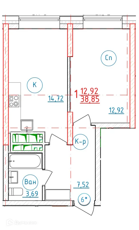 Фото квартиры в ЖК Grand Family ( ЖК Гранд Фемели)