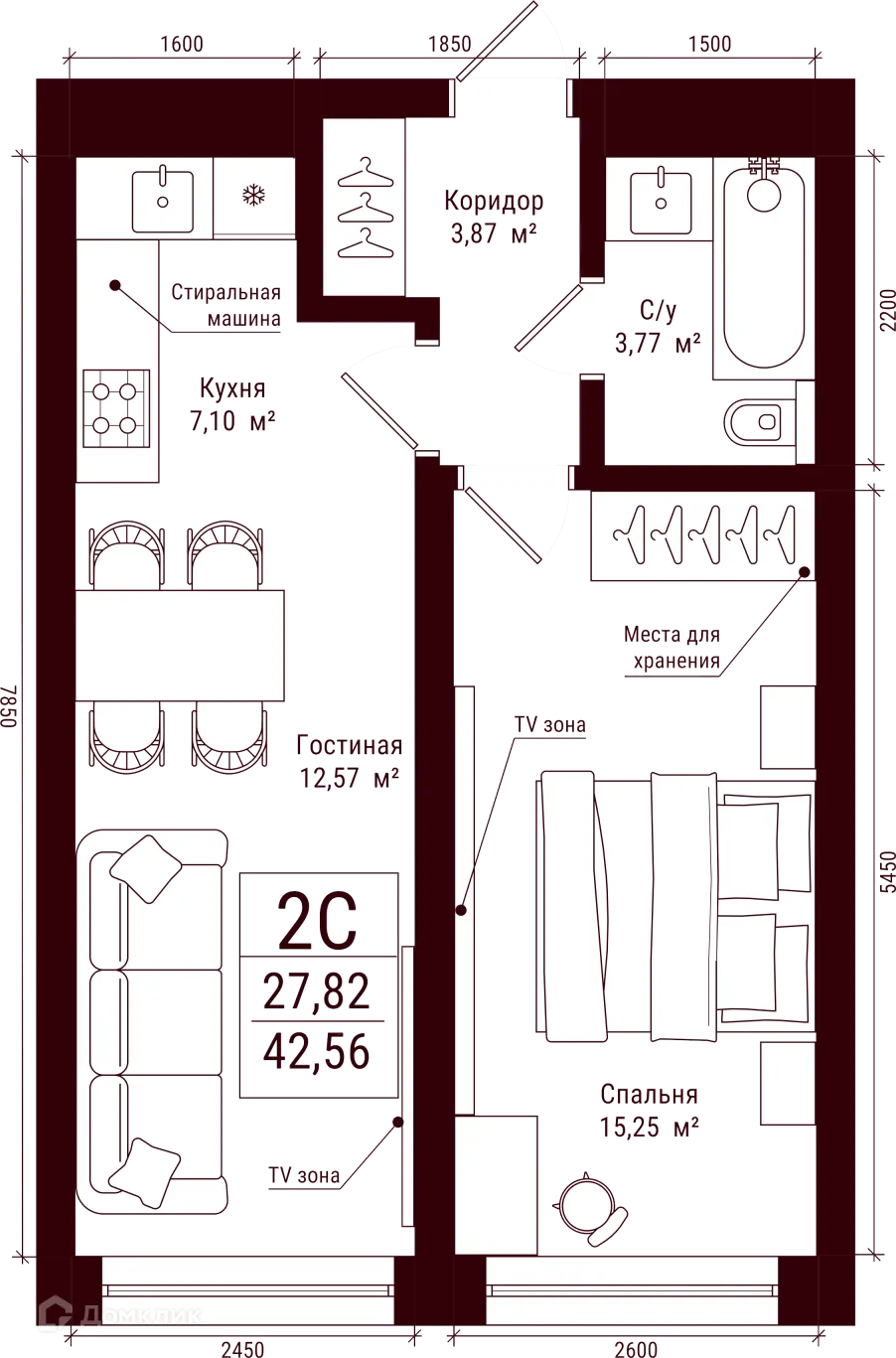 Фото квартиры в ЖК Каретная 51