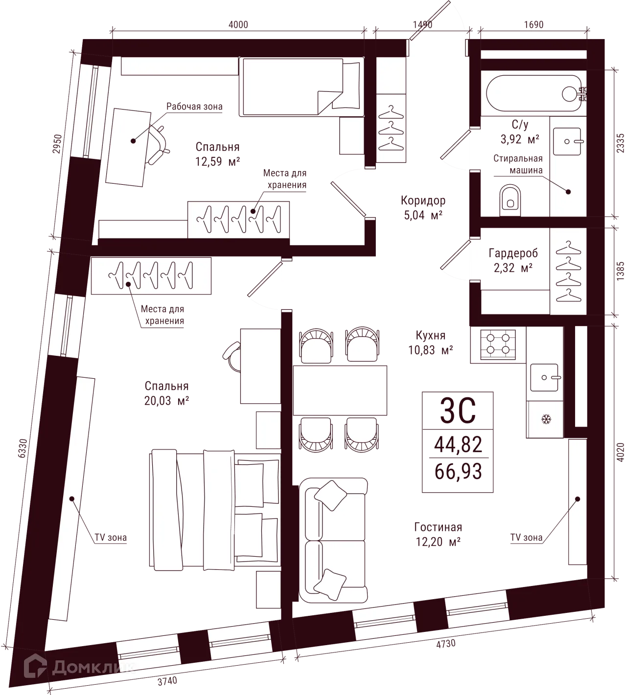 Фото квартиры в ЖК Каретная 51