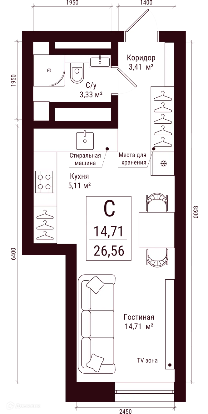 Фото квартиры в ЖК Каретная 51