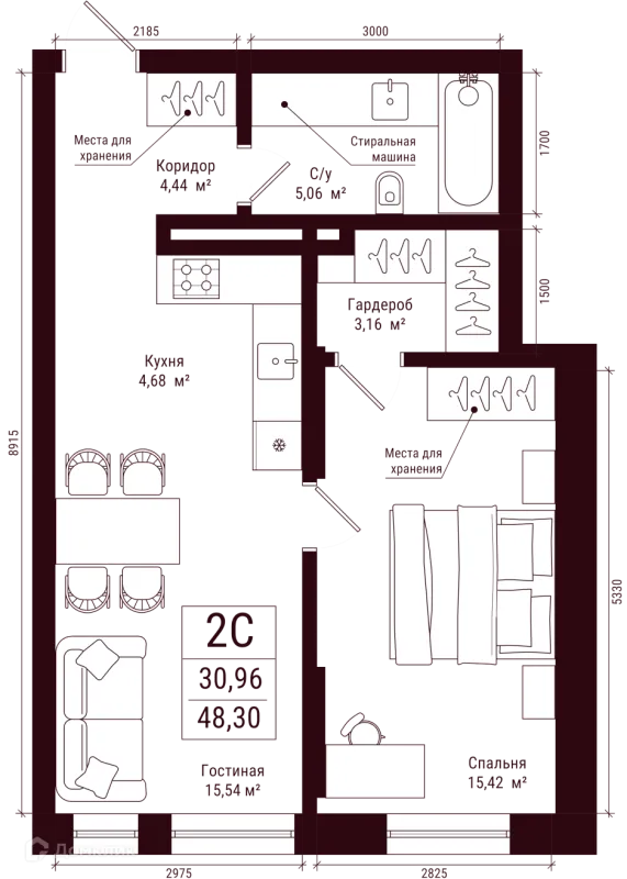2 комн. квартиры в Уфе новостройки