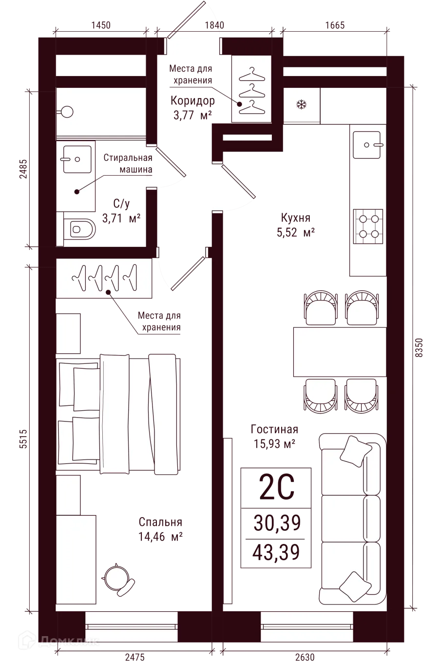 Фото квартиры в ЖК Каретная 51