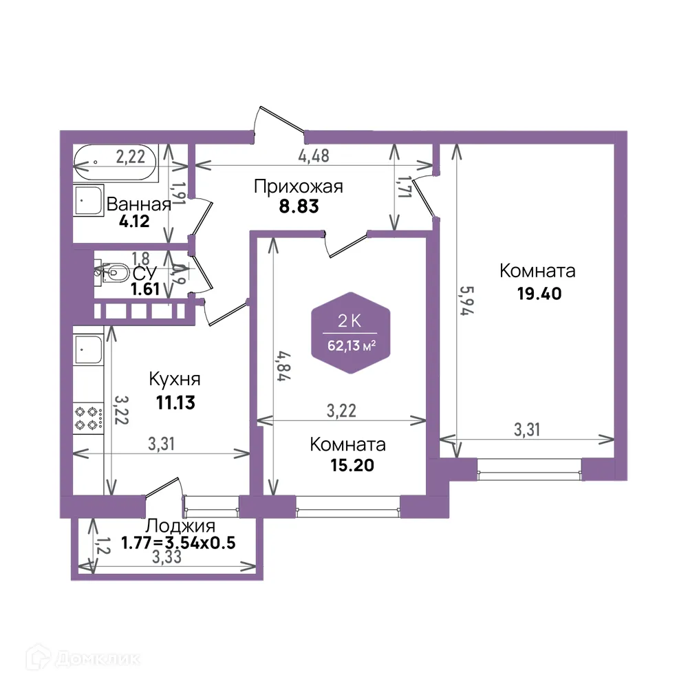 Фото квартиры в ЖК Городской квартал "Левада"
