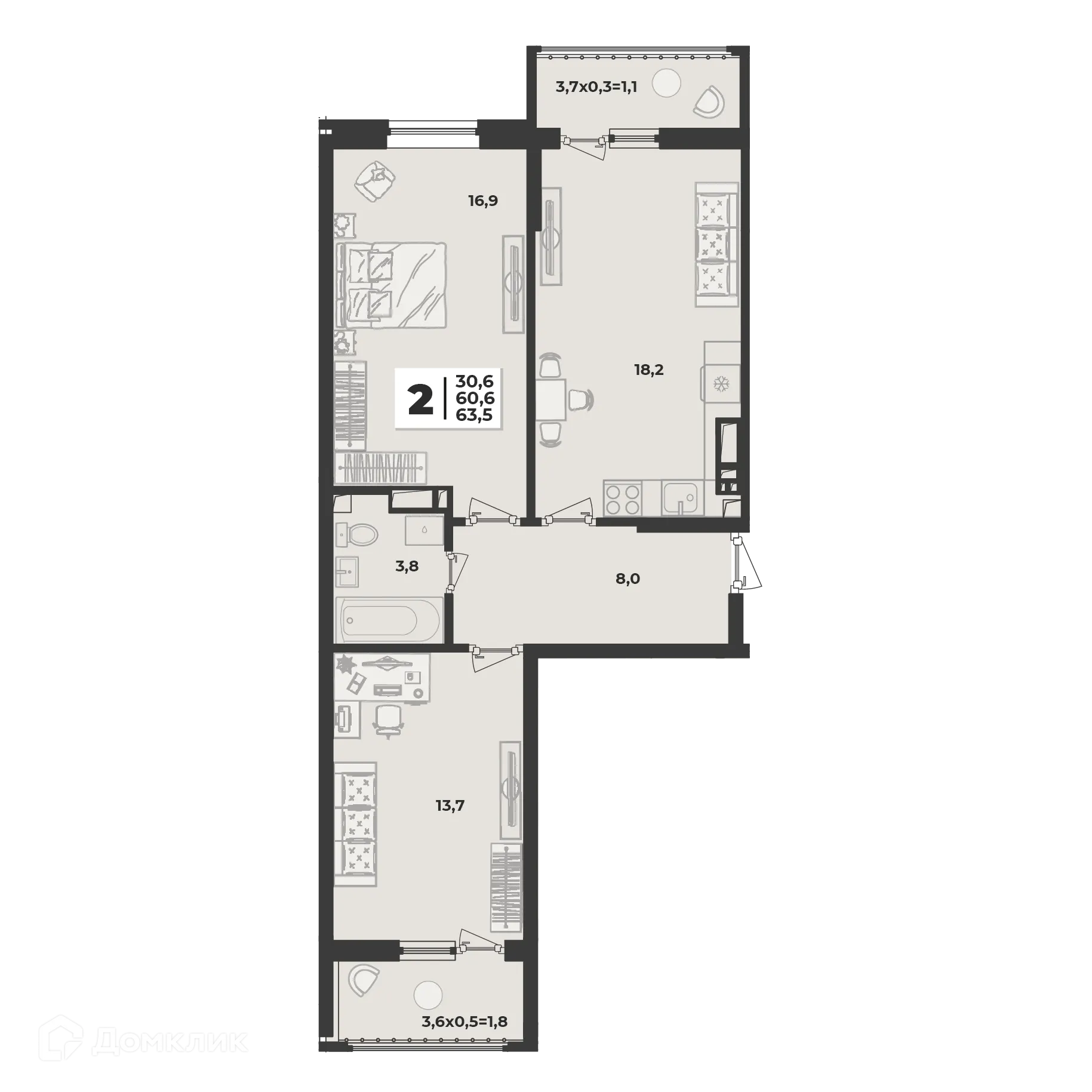 Фото квартиры в ЖК "ЛЕТО"