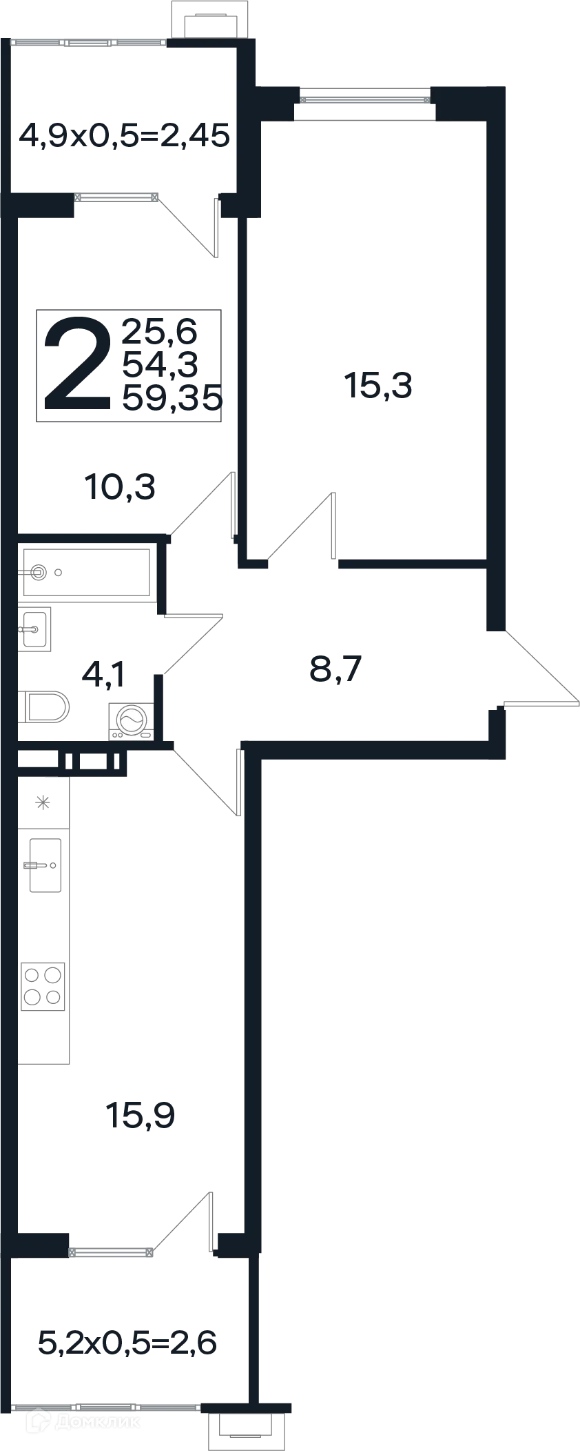 Фото квартиры в ЖК Новая Елизаветка
