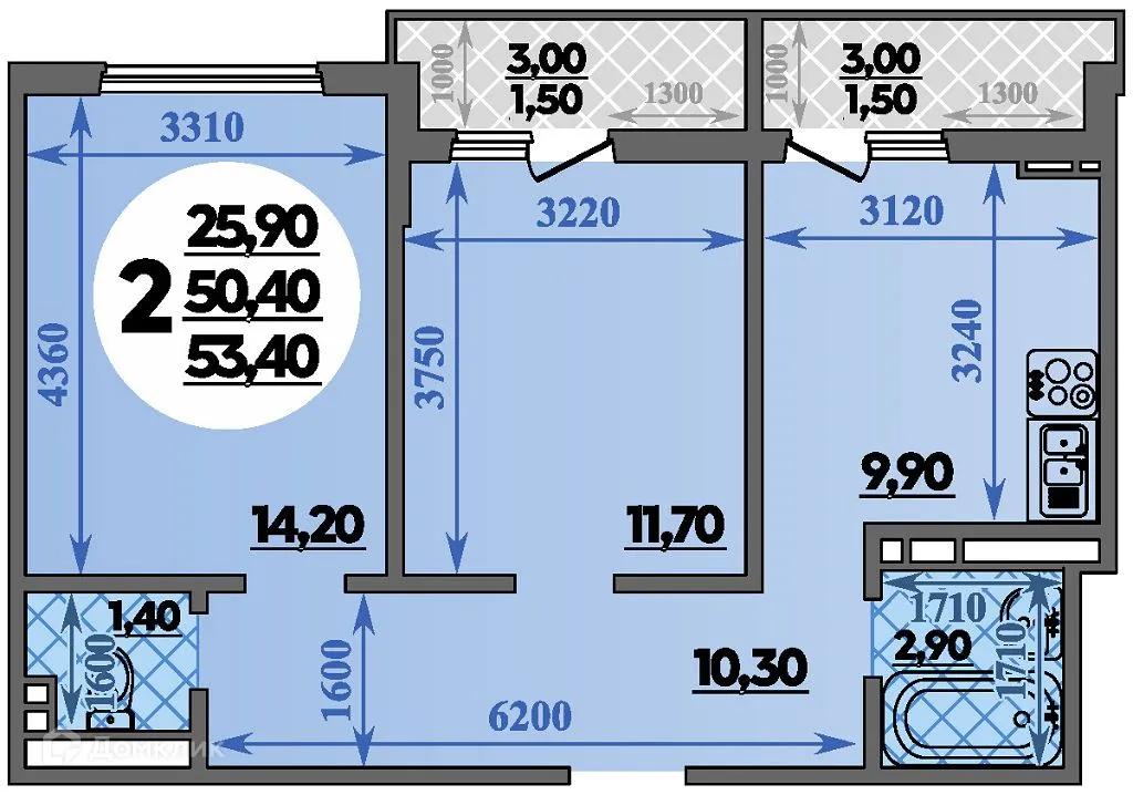 Фото квартиры в ЖК ПАРК У ДОМА