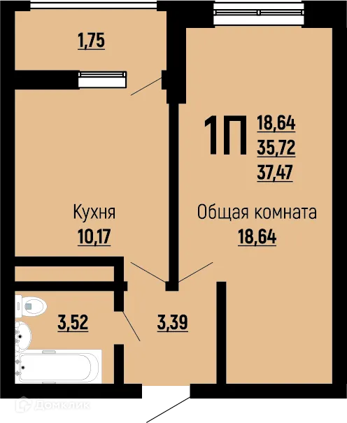 Фото квартиры в ЖК Славянка