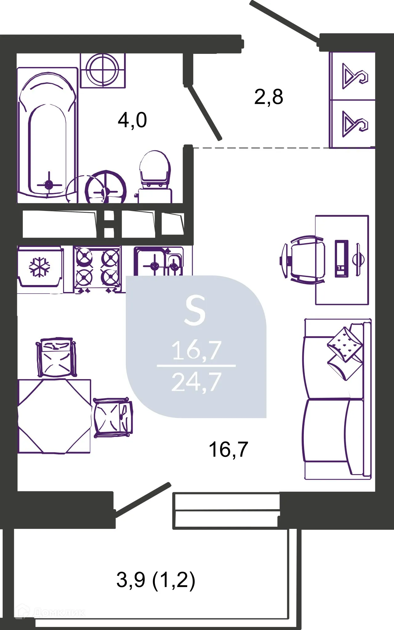 Фото квартиры в ЖК УЛЫБКА