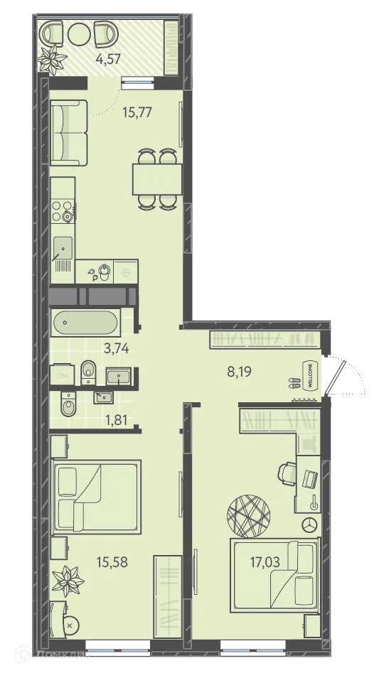 Фото квартиры в ЖК Теплые Края