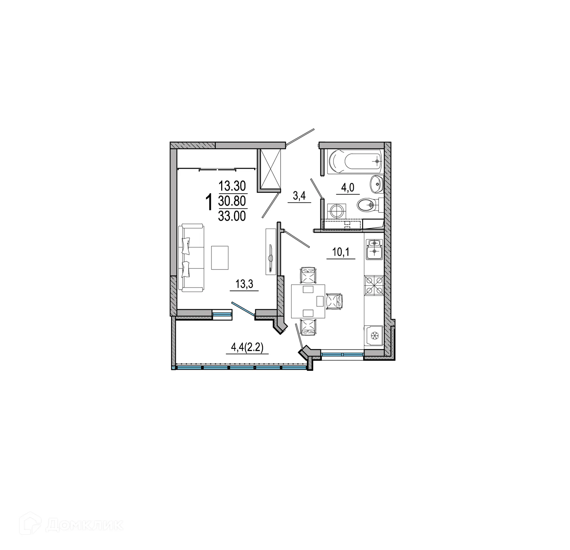 Фото квартиры в ЖК ЮЖАНЕ