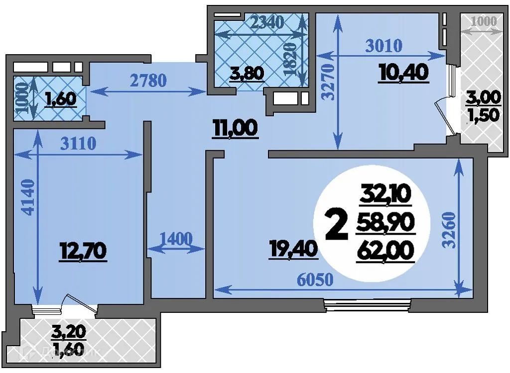 Фото квартиры в ЖК ПАРК У ДОМА