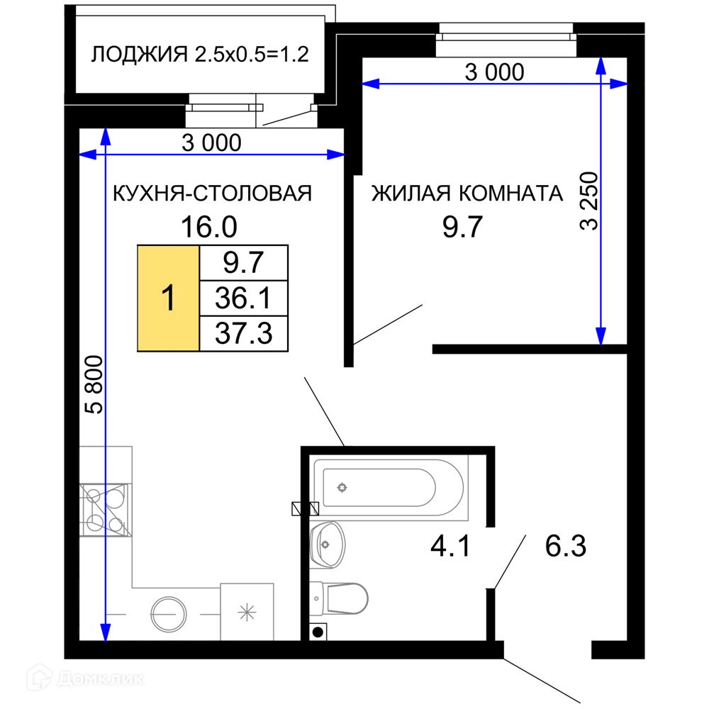 Фото квартиры в ЖК "Дыхание"