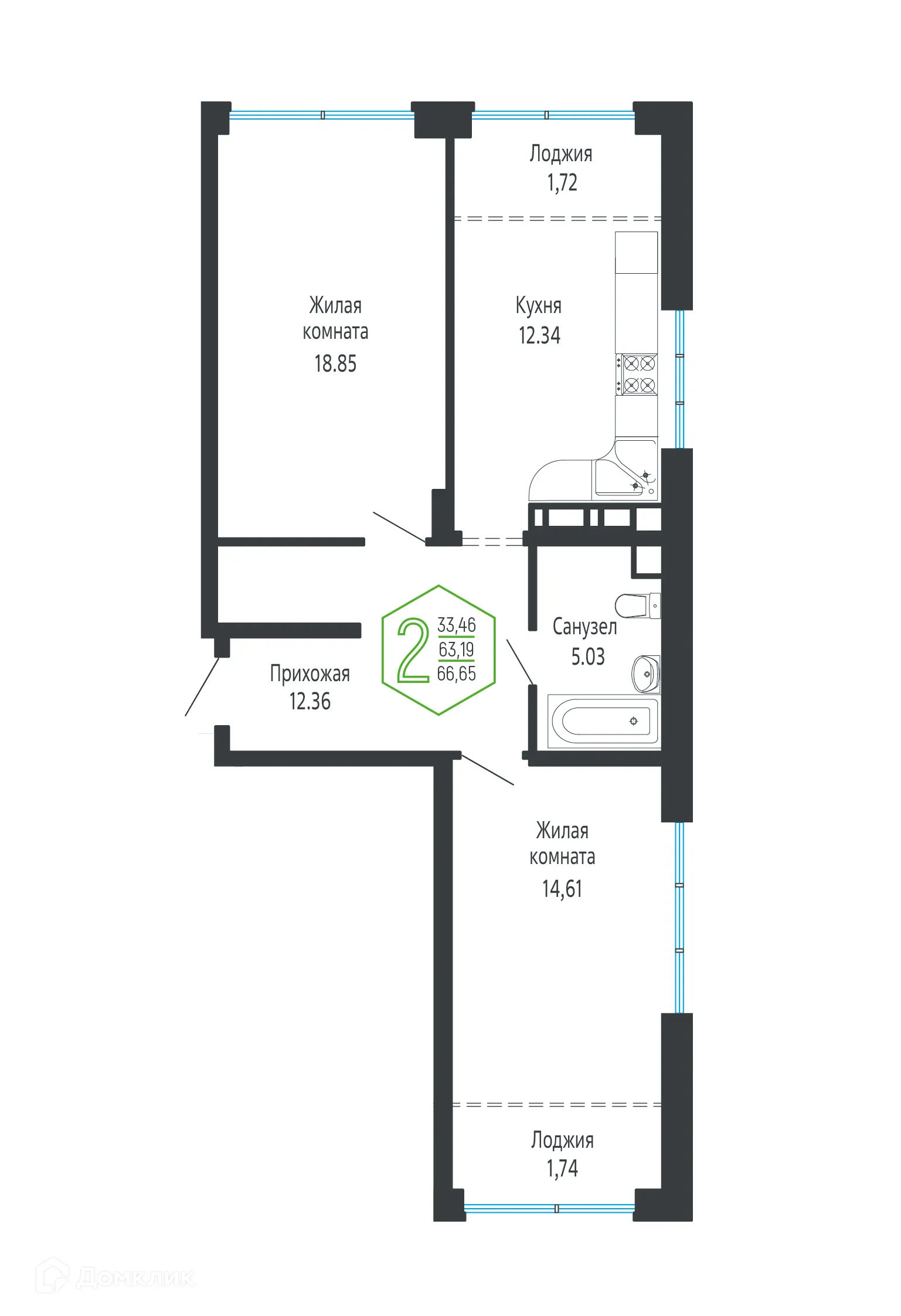 Фото квартиры в ЖК Гарантия на Обрывной