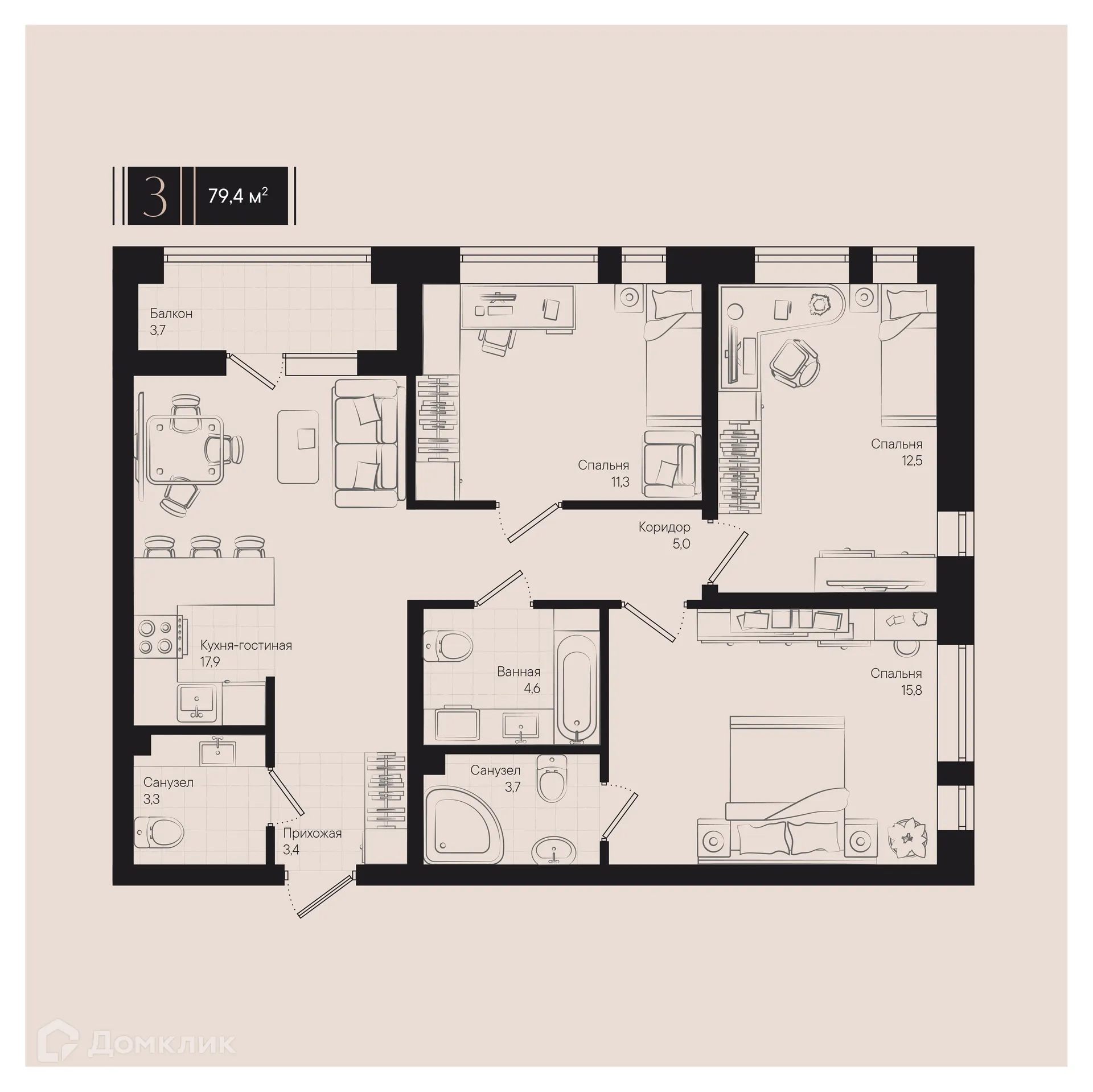 Фото квартиры в ЖК Культурный квартал Эрмитаж