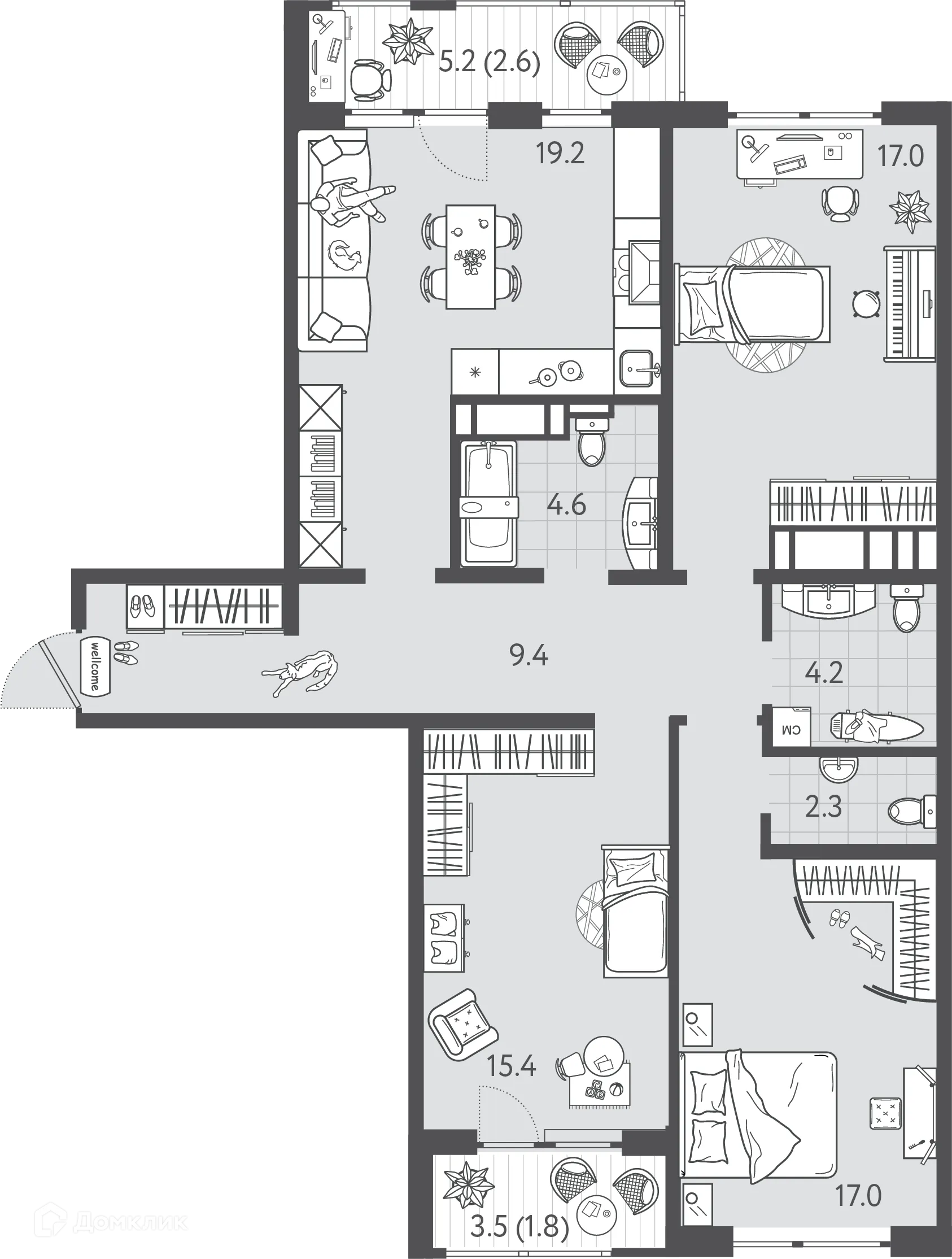 Фото квартиры в ЖК Все Свои VIP (Все Свои ВИП)