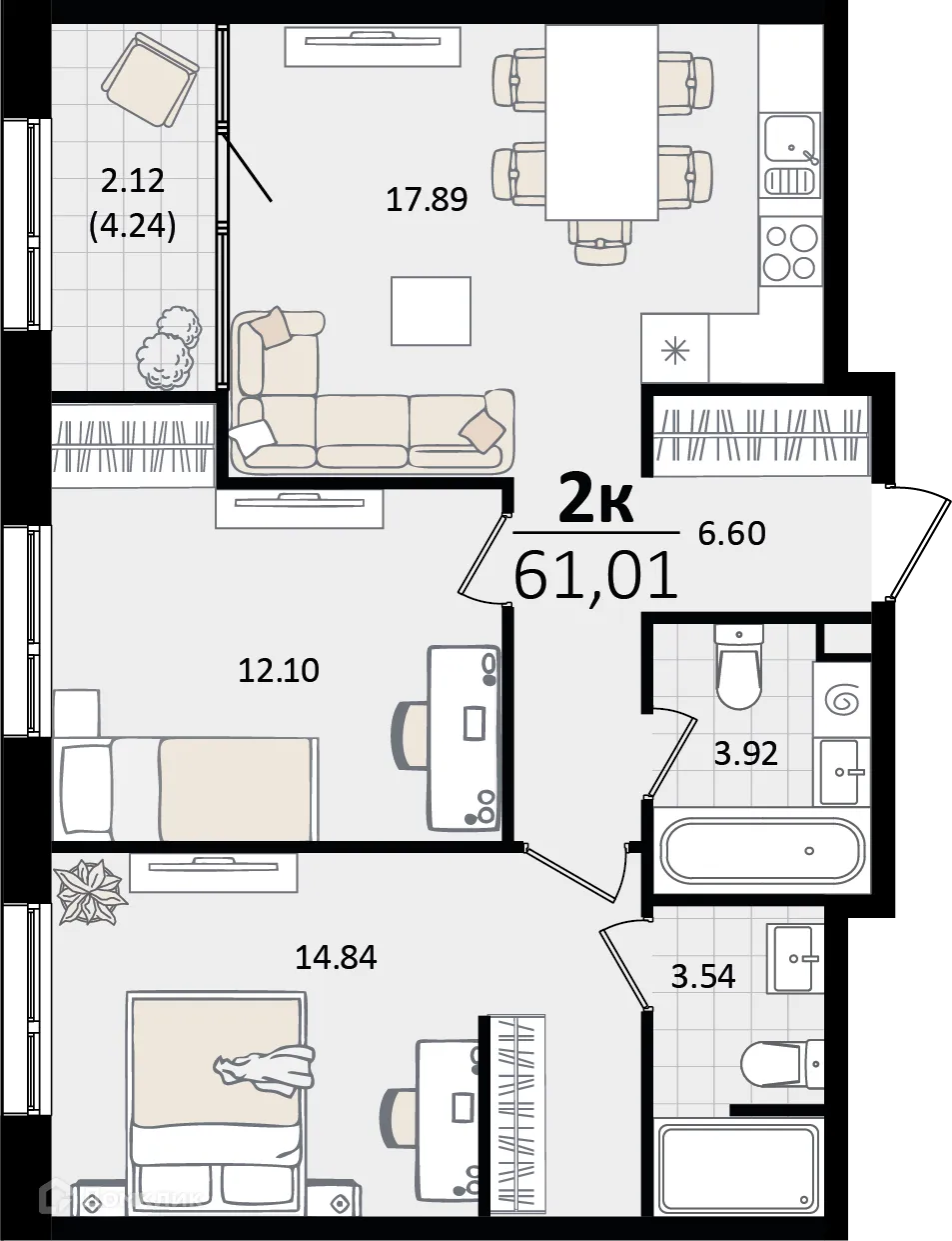 Фото квартиры в ЖК Патрики