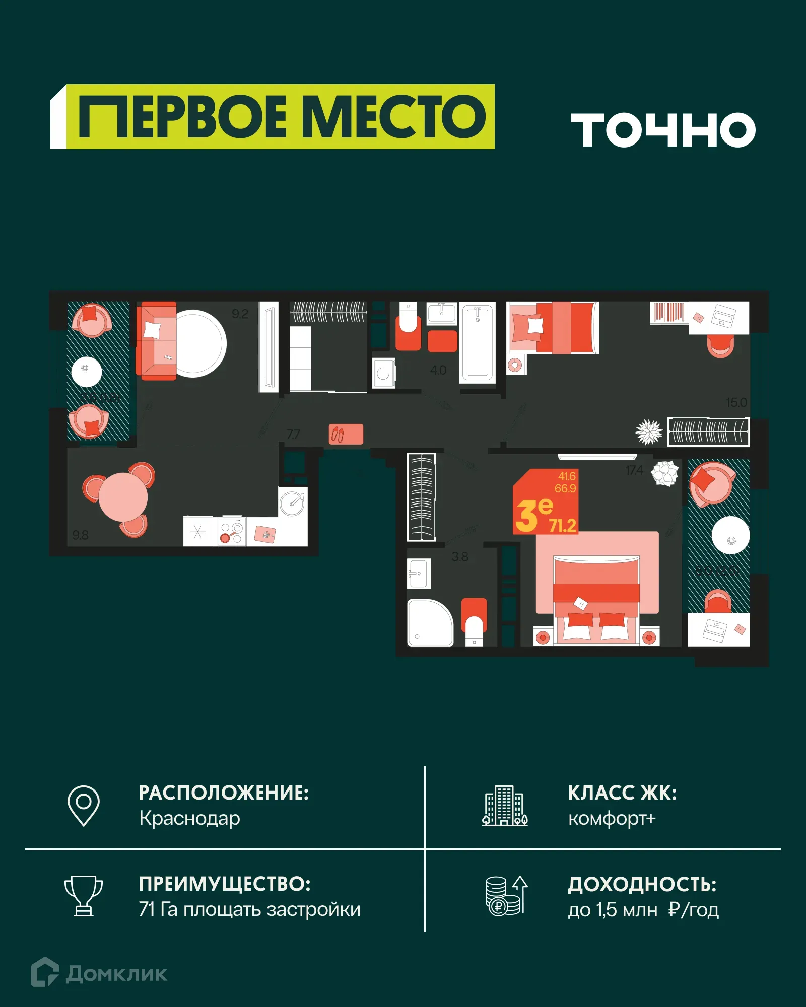 Фото квартиры в ЖК Первое место