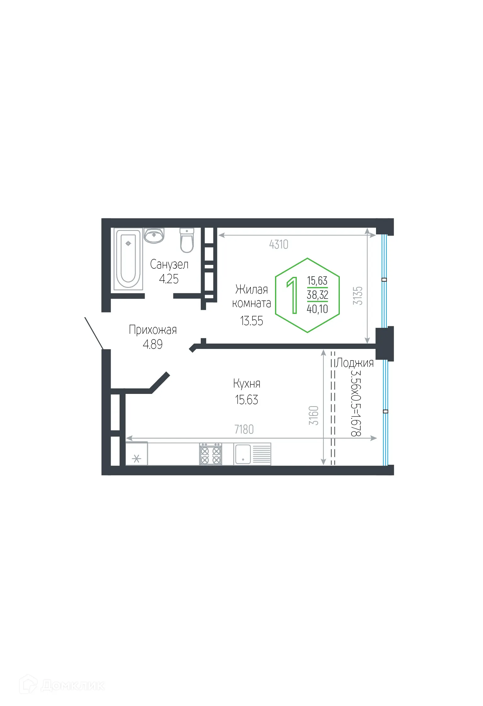 Фото квартиры в ЖК Гарантия на Обрывной