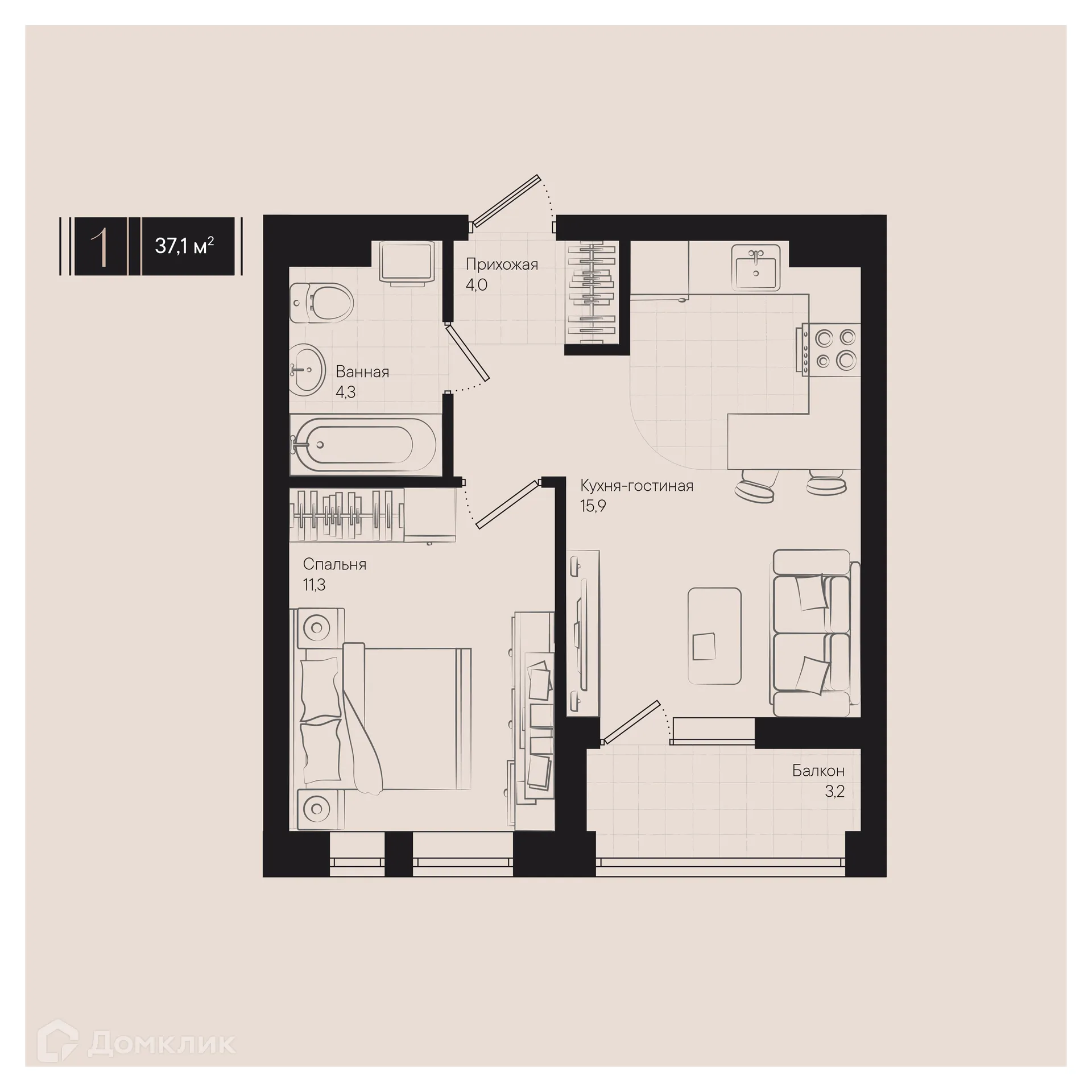 Фото квартиры в ЖК Культурный квартал Эрмитаж