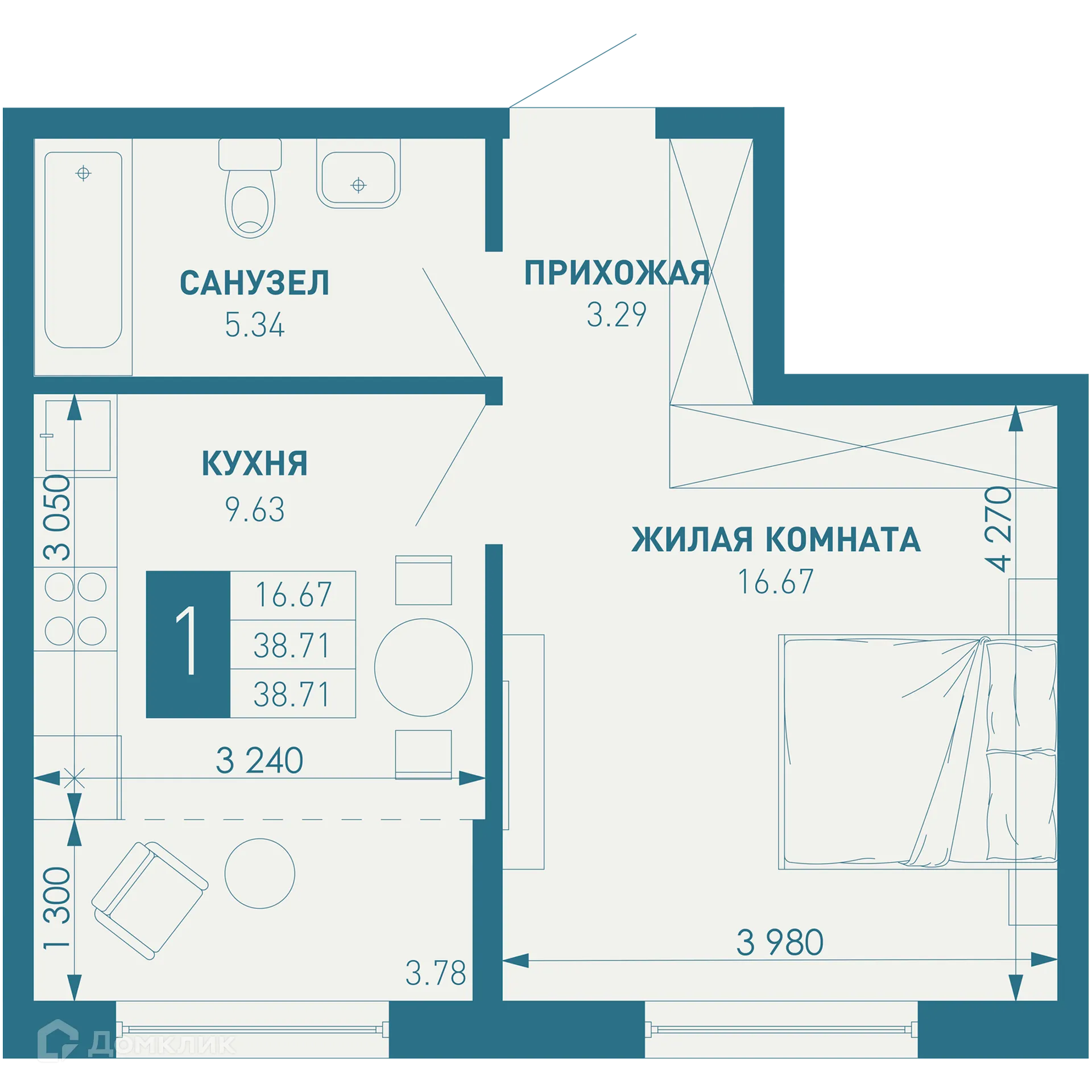 Фото квартиры в ЖК ИНАЧЕ в Молодежном