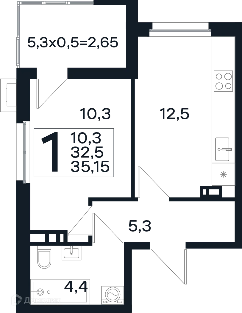 Фото квартиры в ЖК Новая Елизаветка