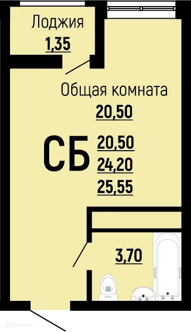 Фото квартиры в ЖК Славянка