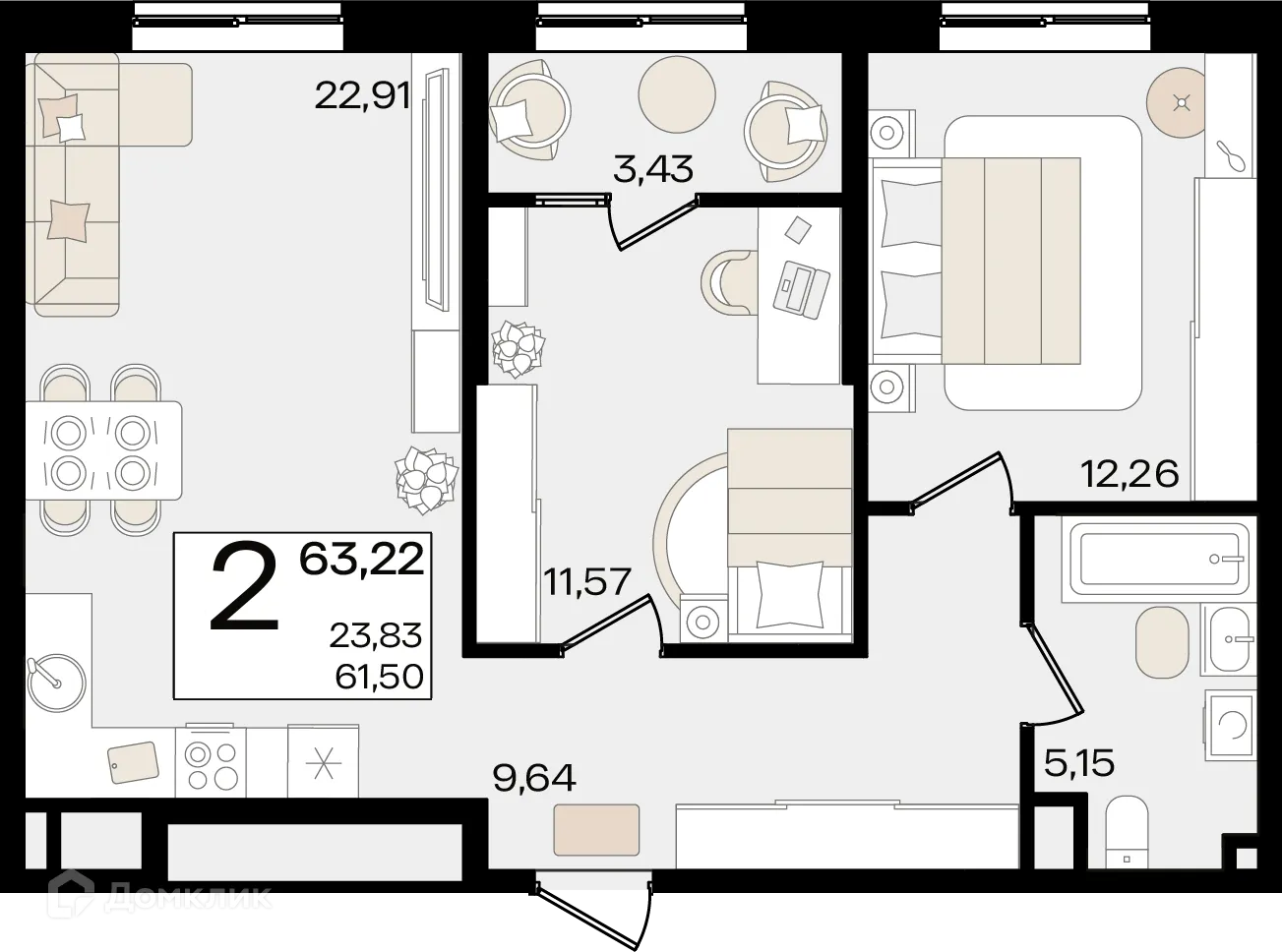 Фото квартиры в ЖК Патрики