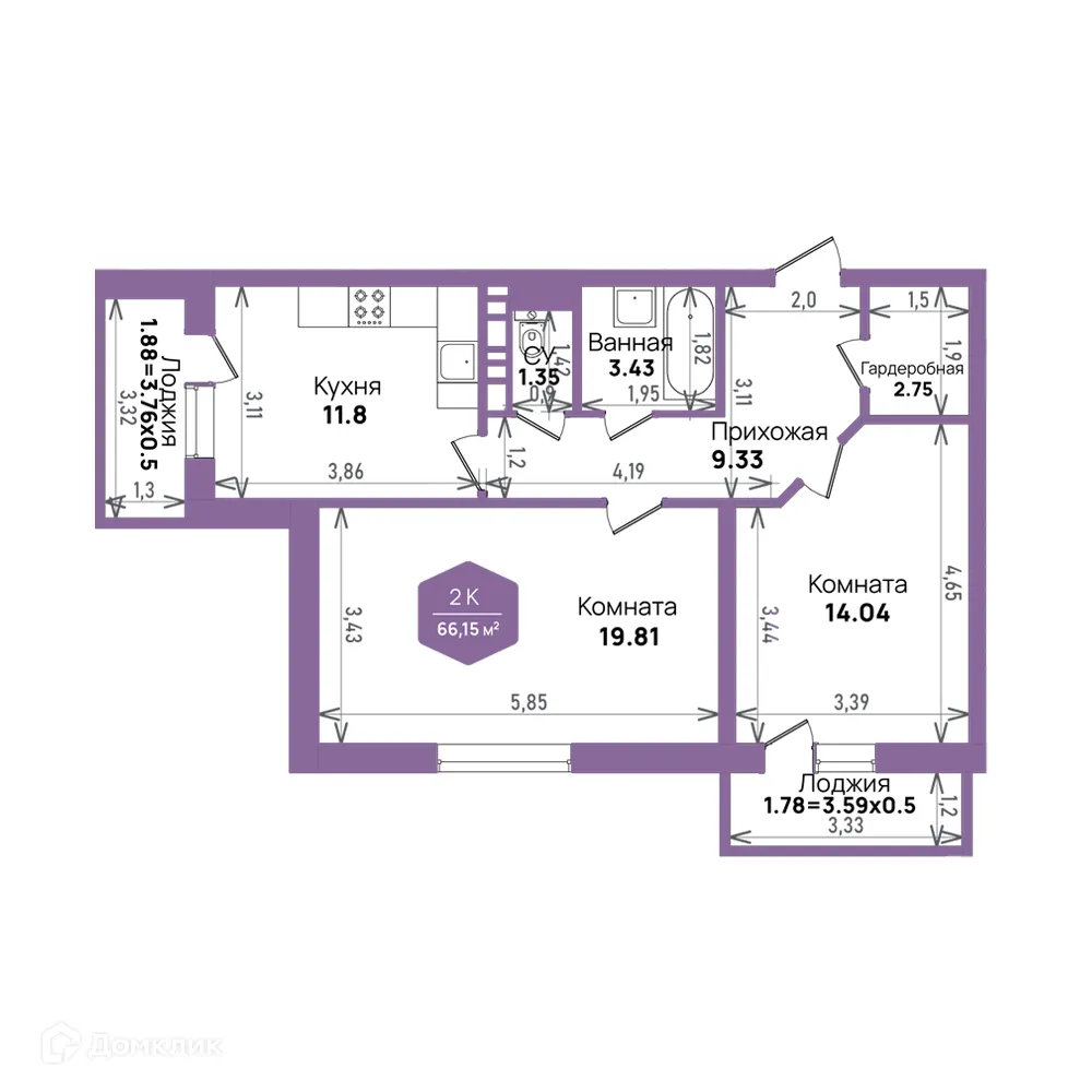 Фото квартиры в ЖК Городской квартал "Левада"