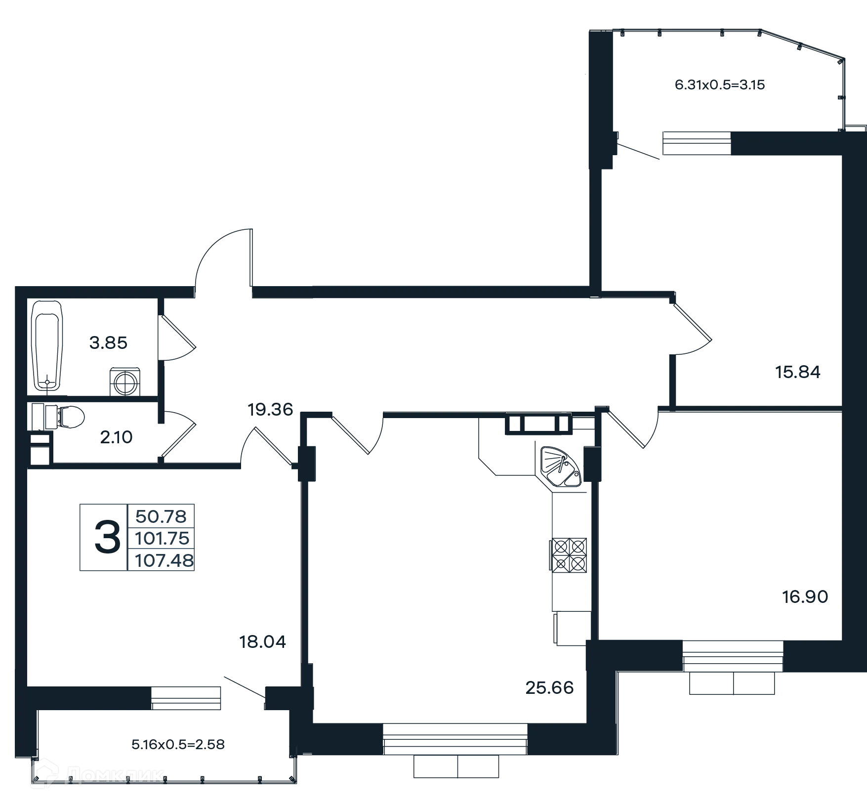 Фото квартиры в ЖК "ЭНДЕМИК"