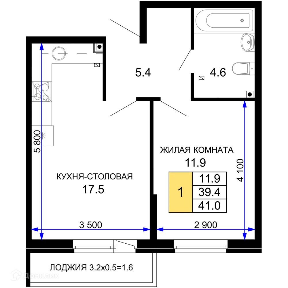 Фото квартиры в ЖК "Дыхание"