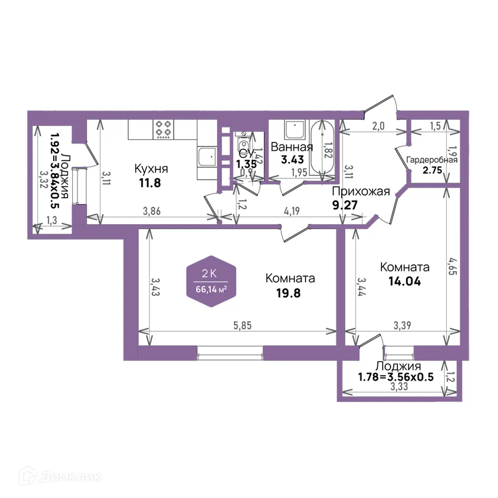 Фото квартиры в ЖК Городской квартал "Левада"