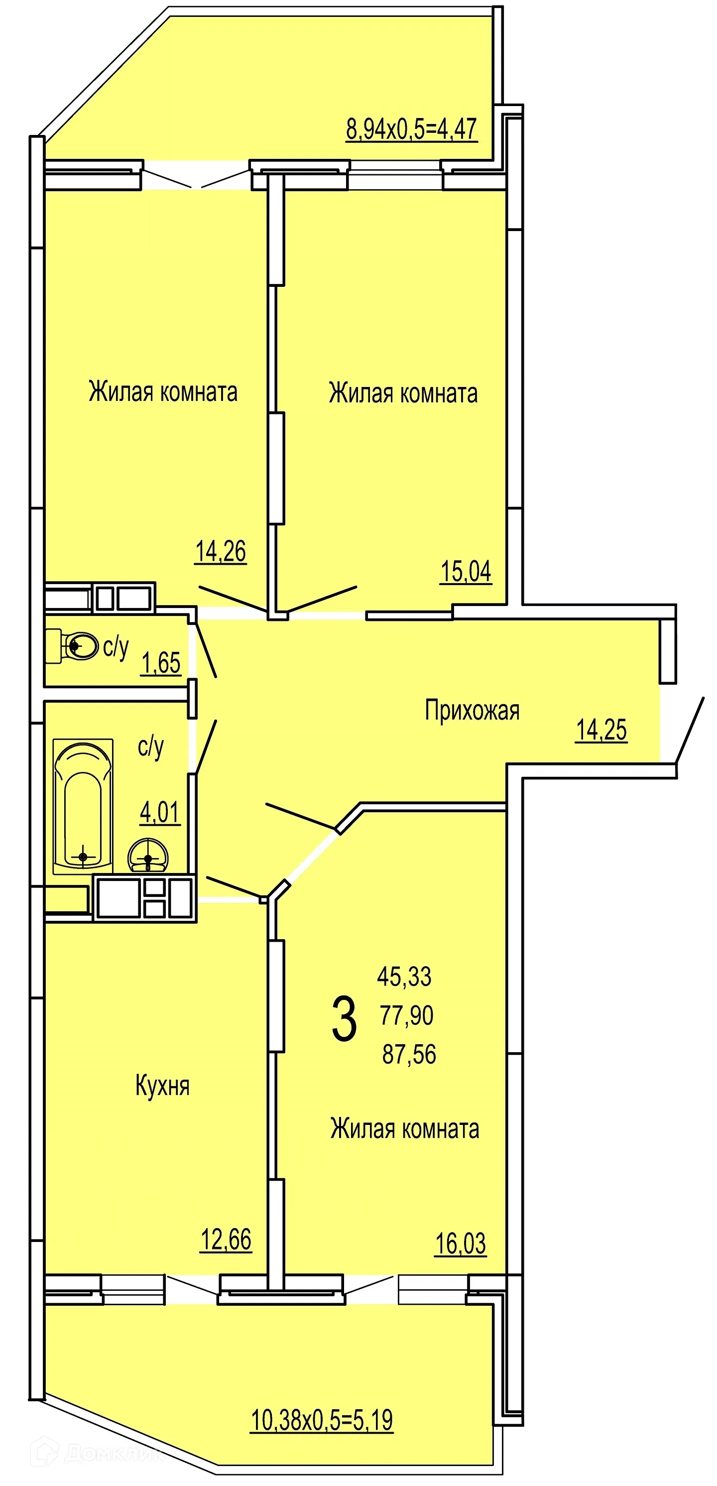 Фото квартиры в ЖК Россинский парк