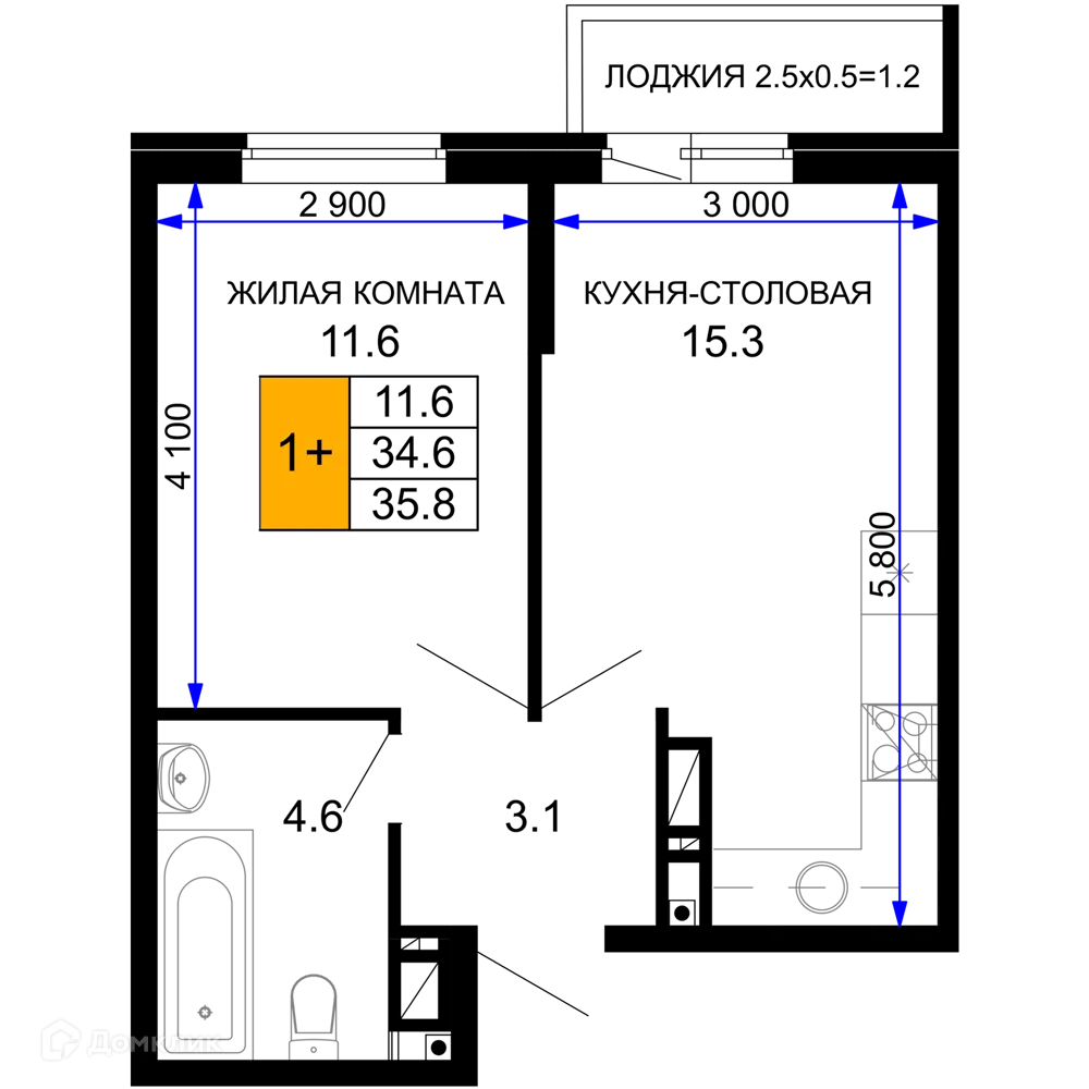 Фото квартиры в ЖК "Дыхание"