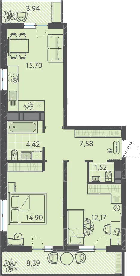 Фото квартиры в ЖК Теплые Края