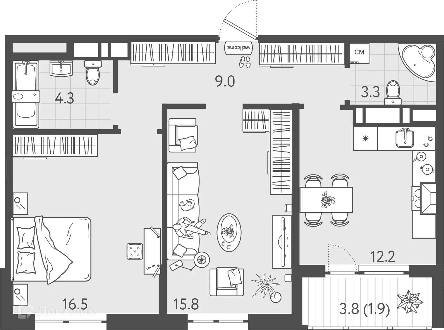 Фото квартиры в ЖК Все Свои VIP (Все Свои ВИП)