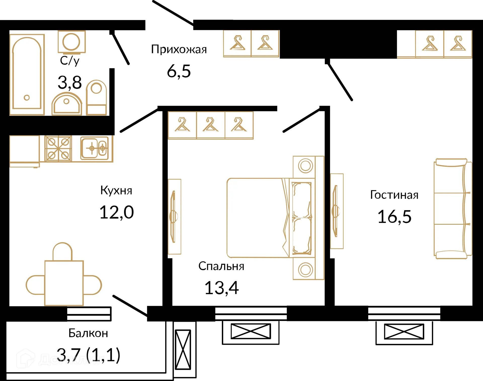Фото квартиры в ЖК ЮЖАНЕ
