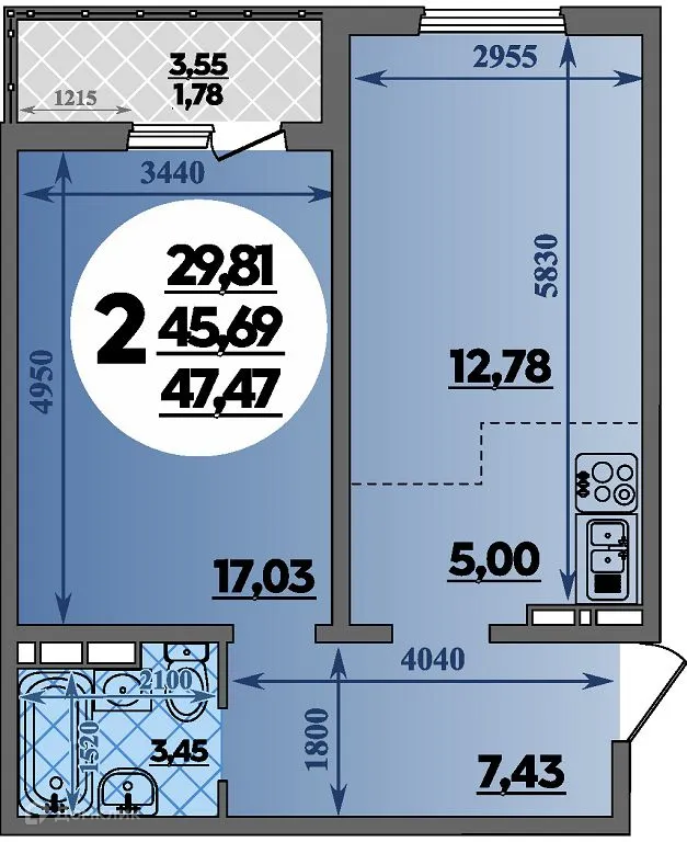 Фото квартиры в ЖК Квартал №6