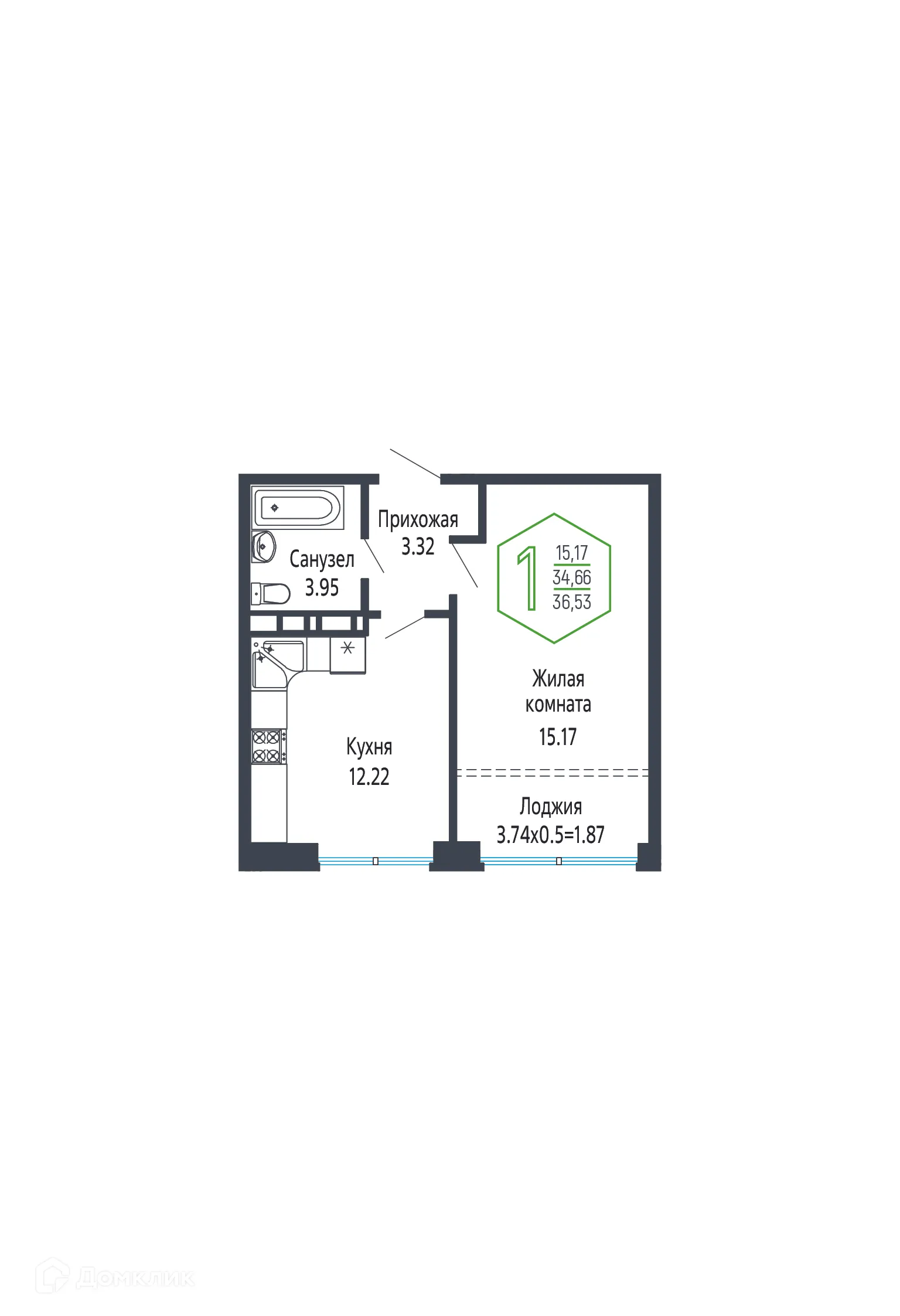 Фото квартиры в ЖК Гарантия на Обрывной