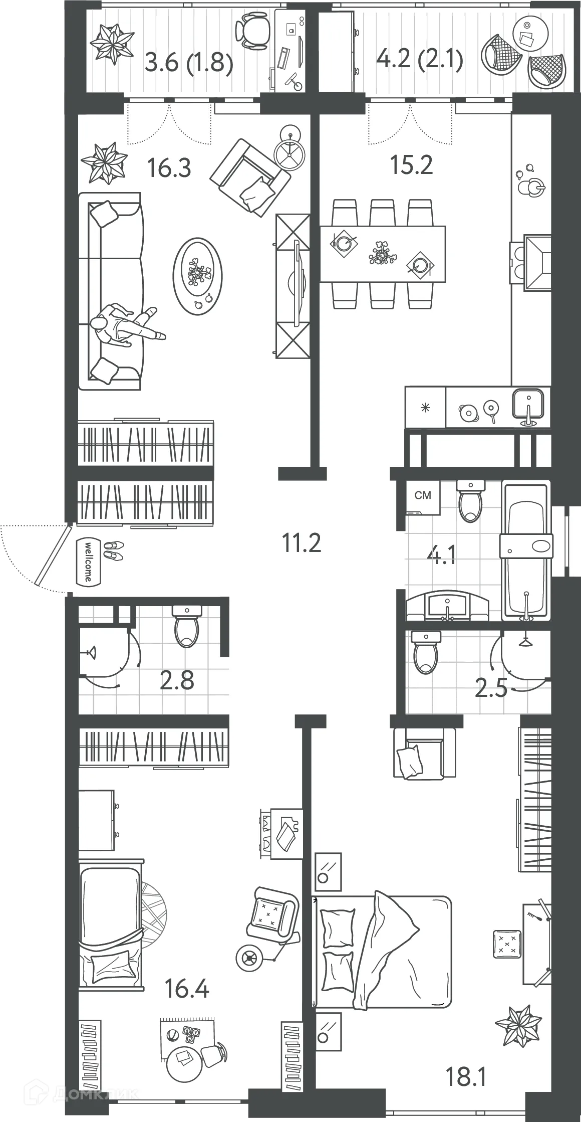 Фото квартиры в ЖК Все Свои VIP (Все Свои ВИП)