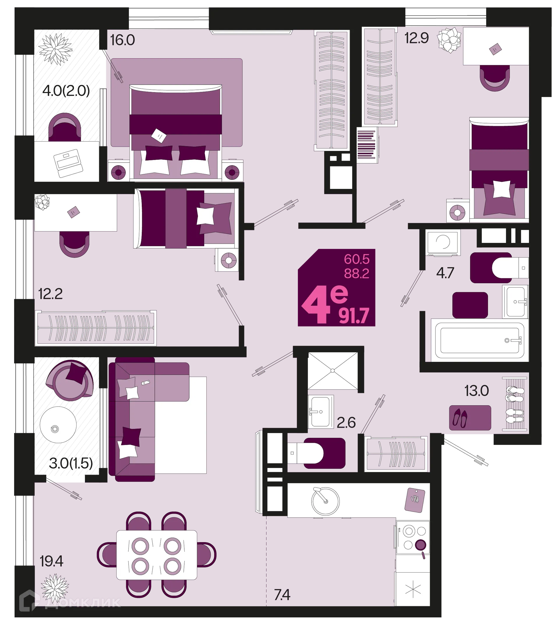 Фото квартиры в ЖК Первое место