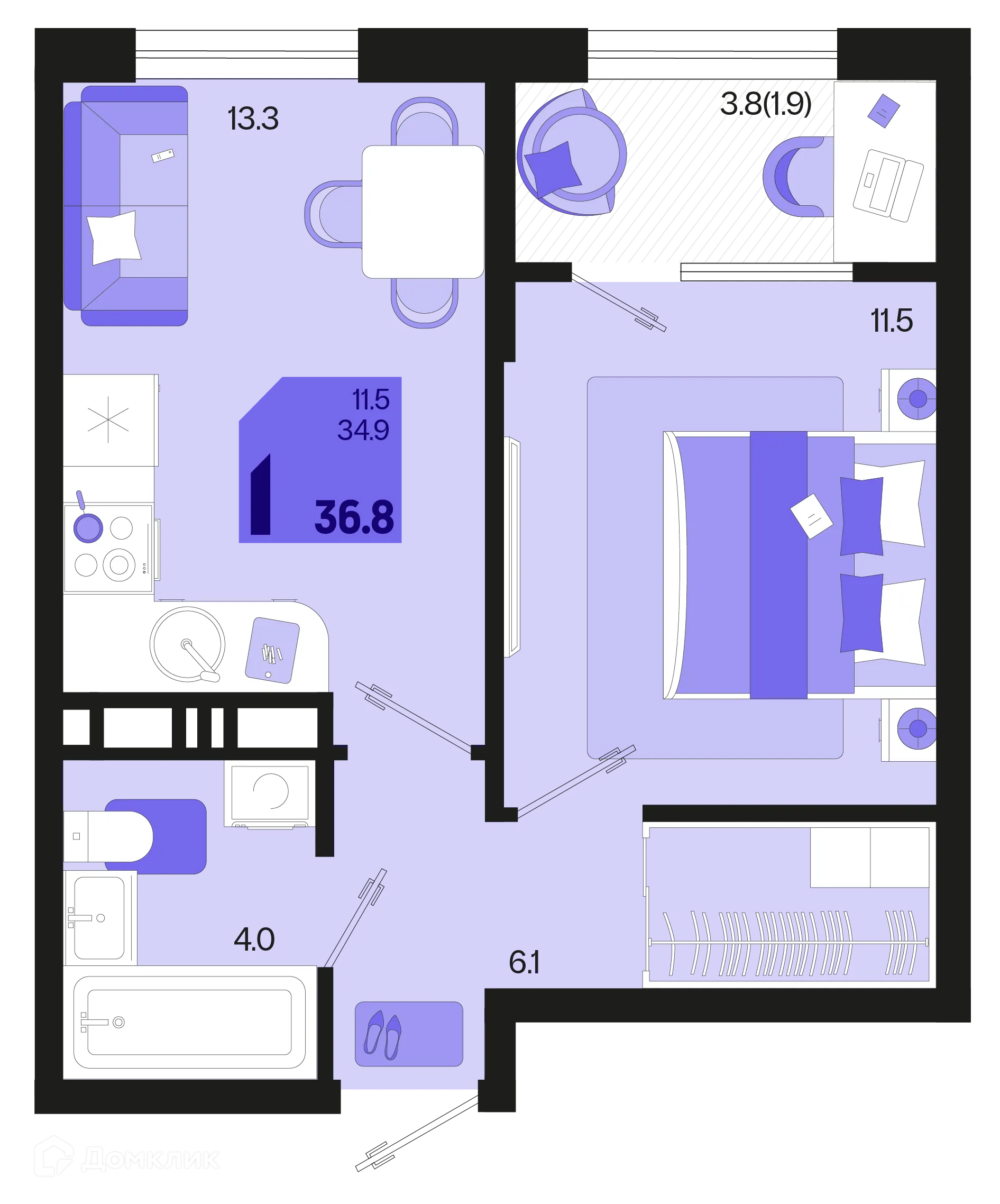 Фото квартиры в ЖК Первое место