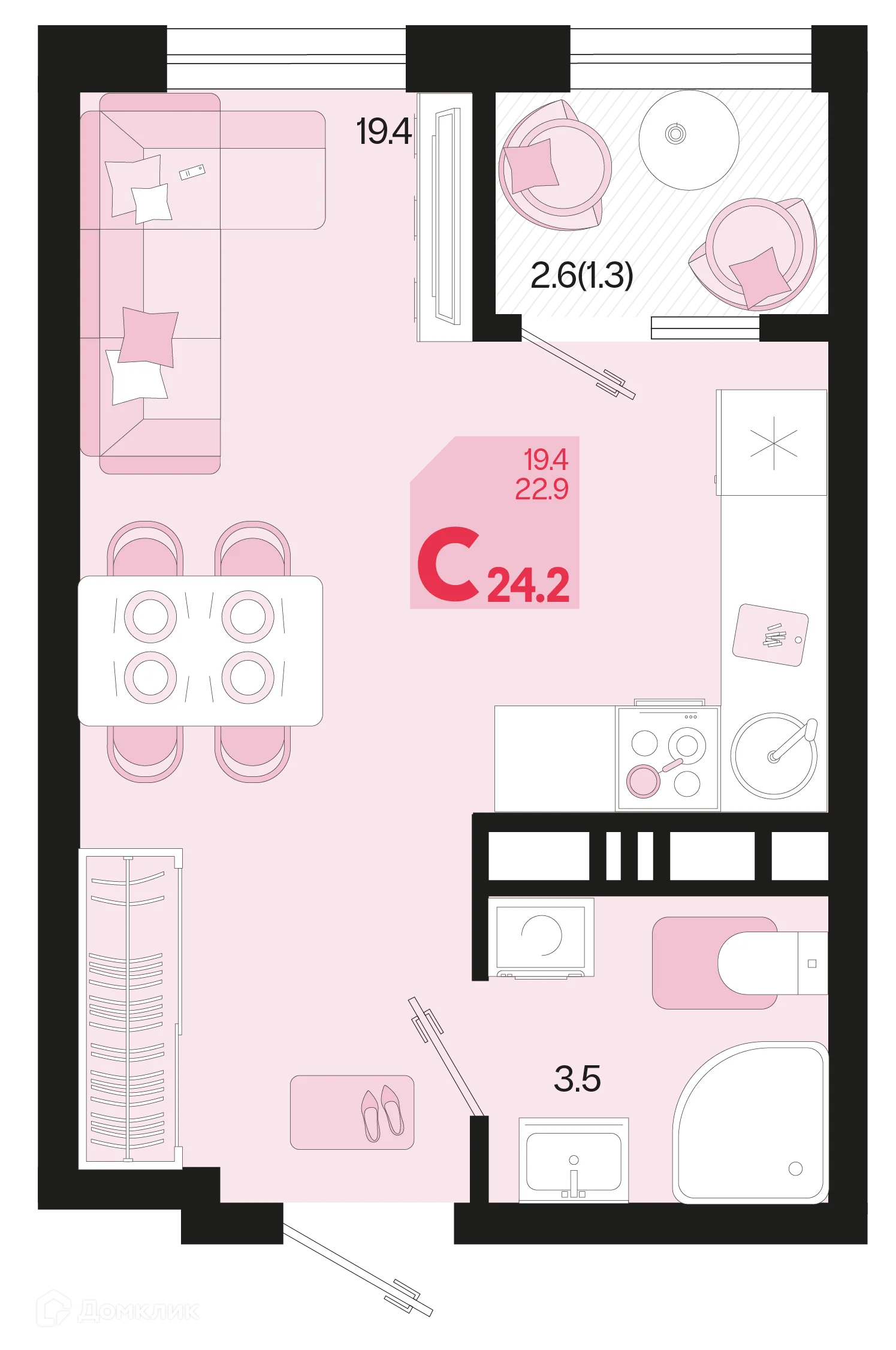 Фото квартиры в ЖК Первое место