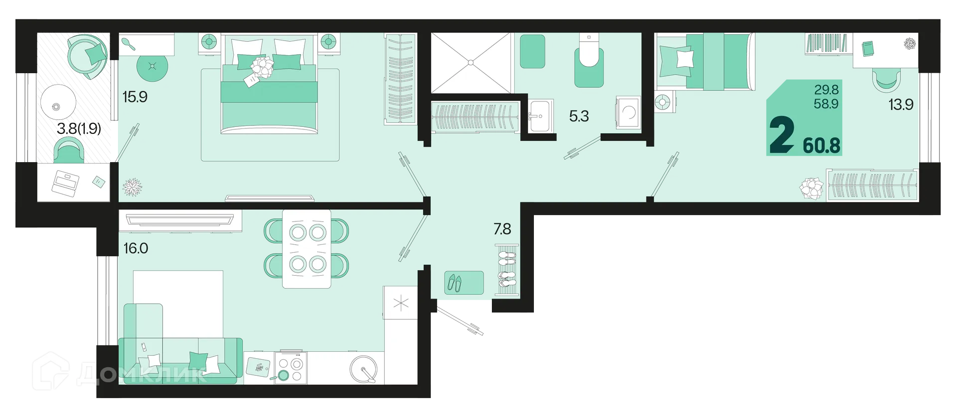 Фото квартиры в ЖК Первое место