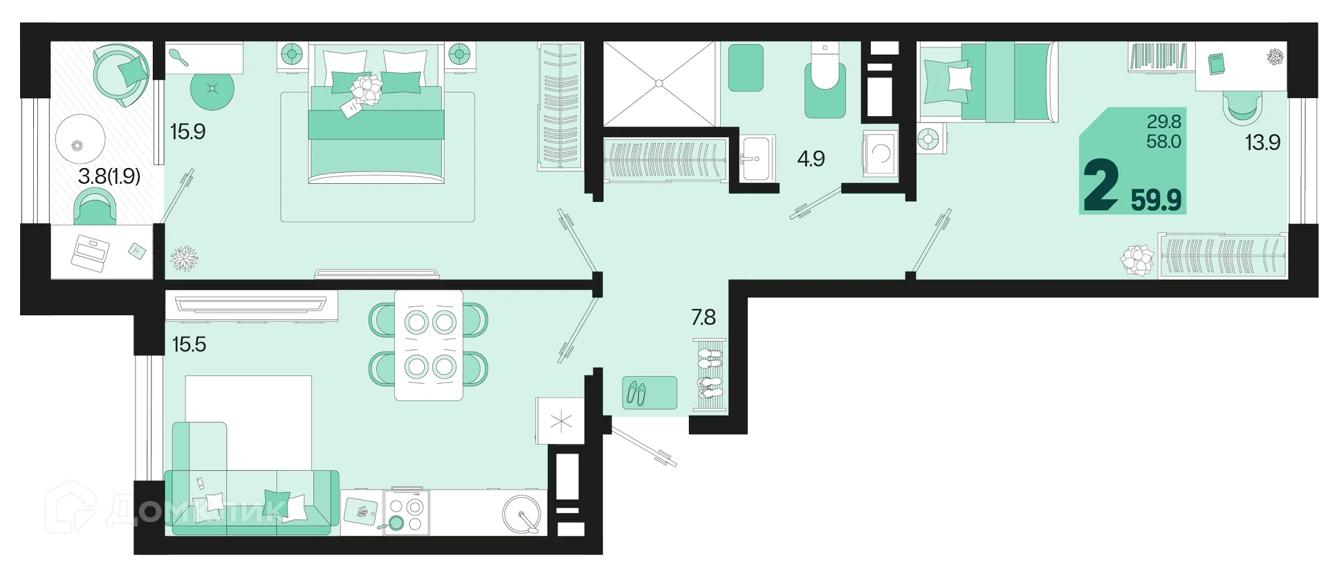 Фото квартиры в ЖК Первое место