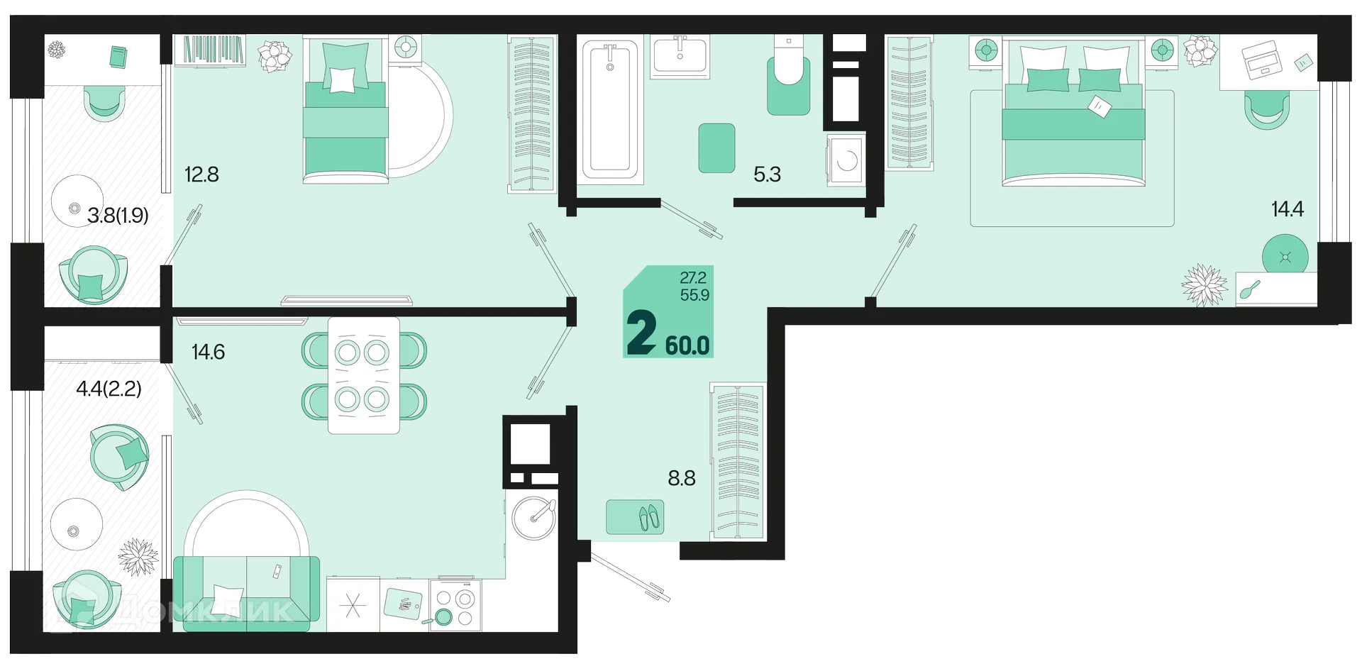 Фото квартиры в ЖК Первое место