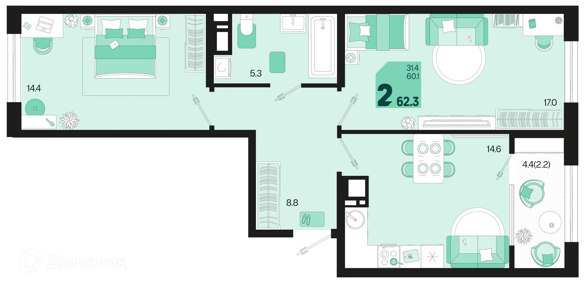 Фото квартиры в ЖК Первое место