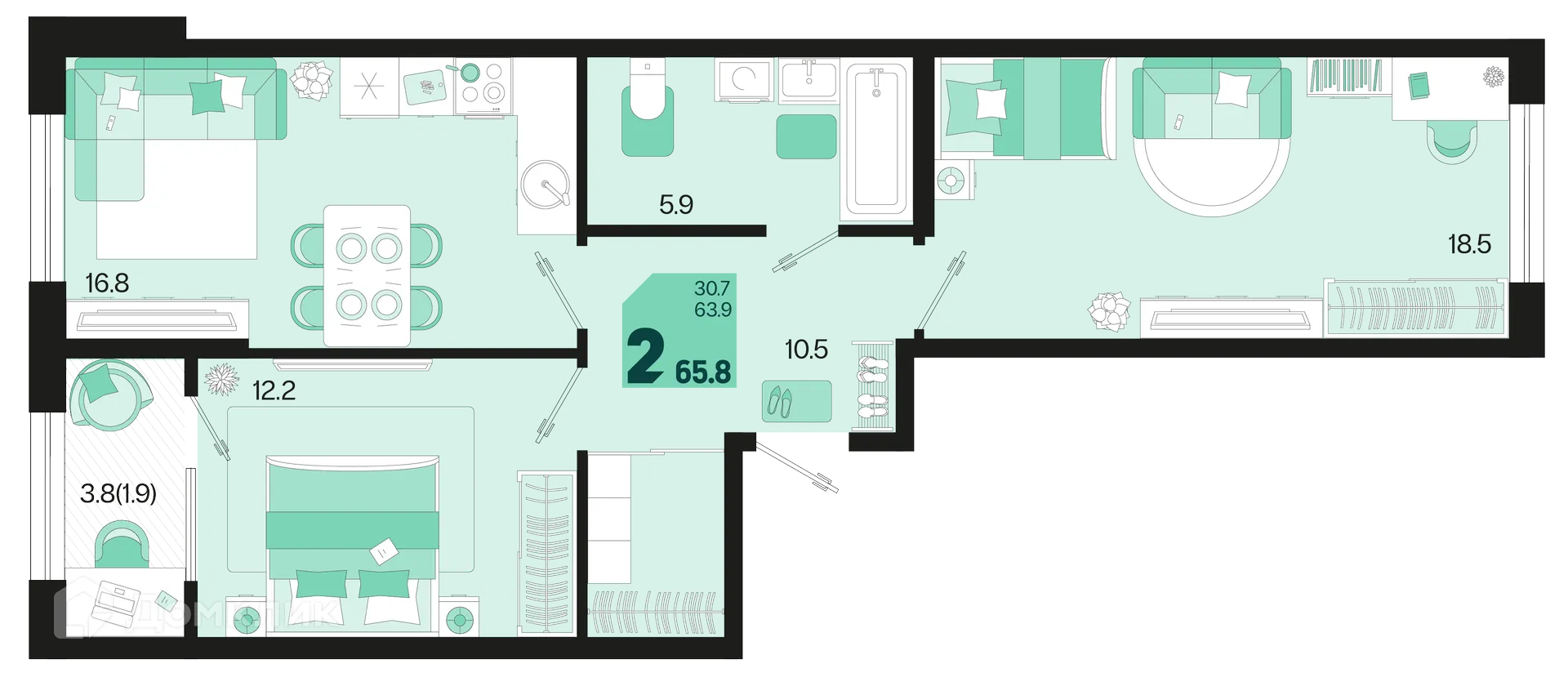 Фото квартиры в ЖК Первое место