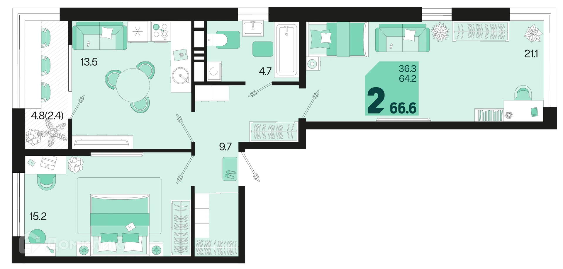 Фото квартиры в ЖК Первое место