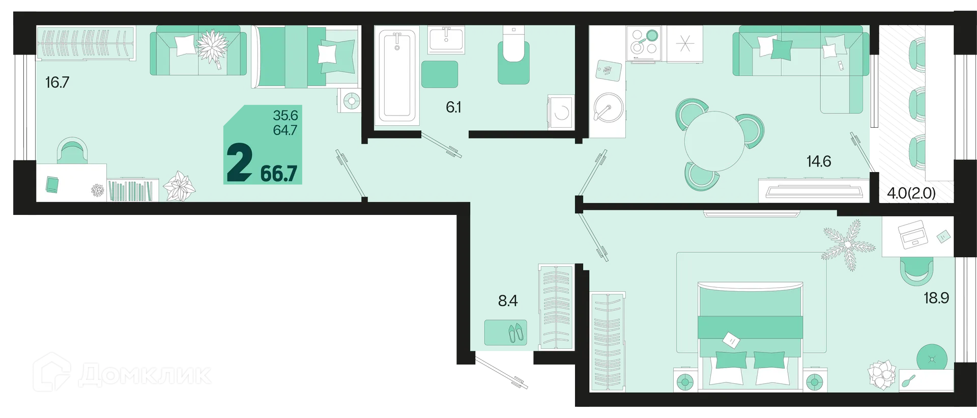 Фото квартиры в ЖК Первое место