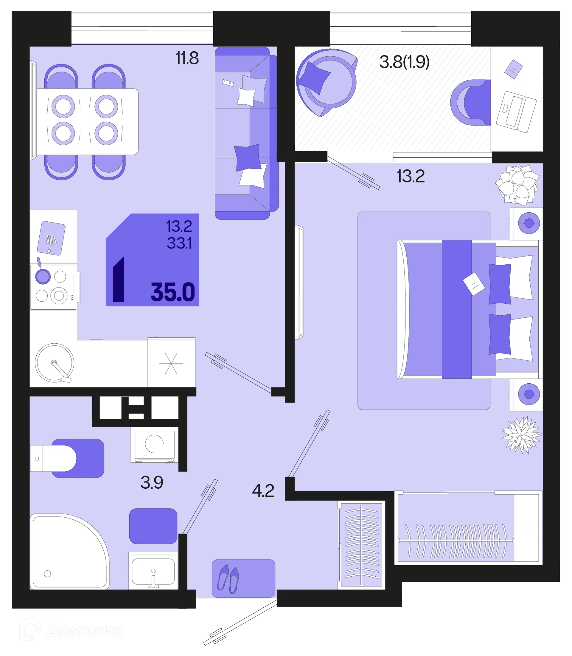 Фото квартиры в ЖК Первое место